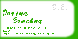 dorina brachna business card